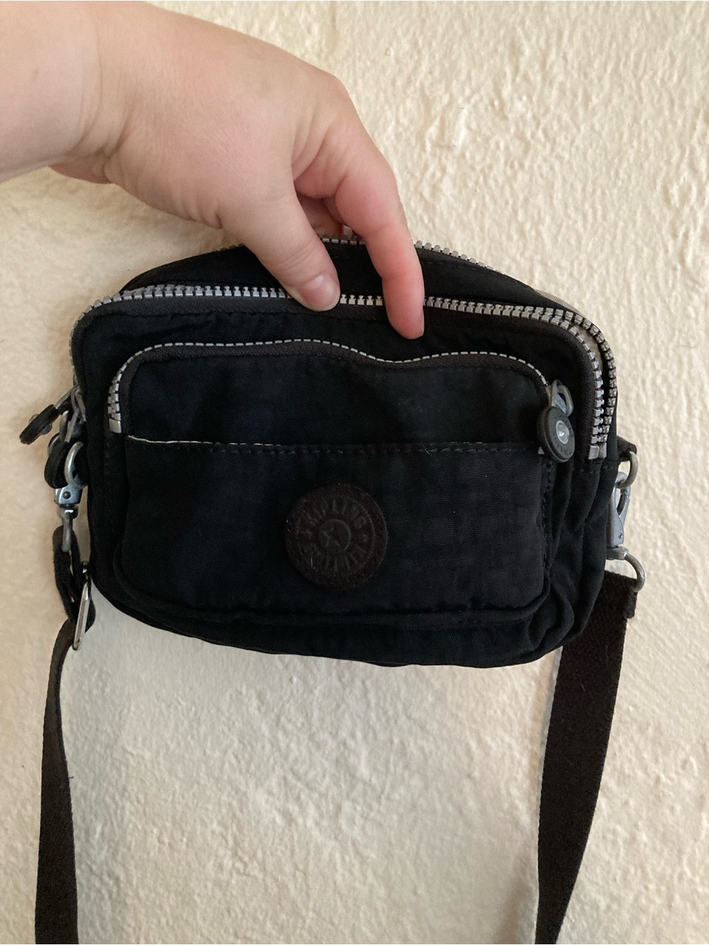 Kipling Black Crossbody Bag - Belt Compact Everyday Carry